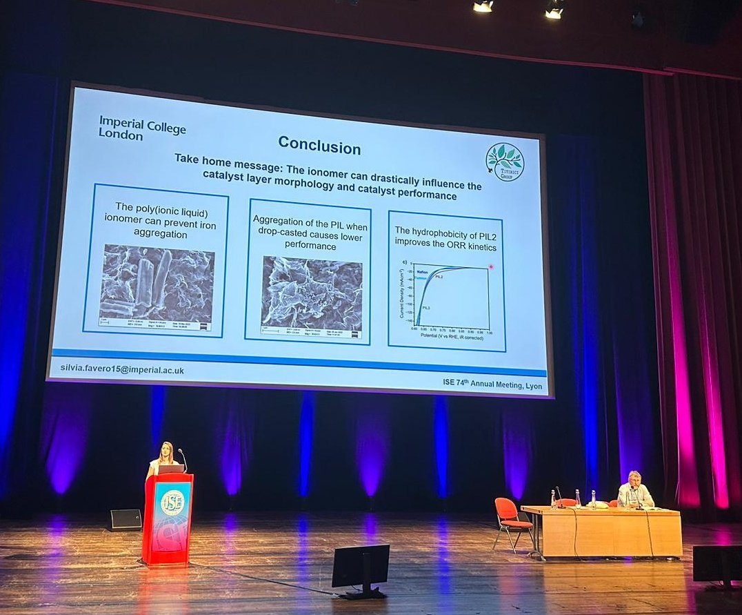 It was a pleasure to present my most recent work on the role of alkaline ionomers in iron aggregation, from the intimidating amphitheater at #ISE2023