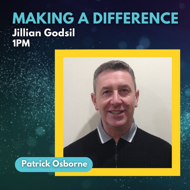 Today on #MakingADifference Jillian Godsil chats to @P_OsborneAuthor author and social commentator, about writing books and growing up in Dublin's inner city. Tune in at 1pm! #irishauthor #irishnovel