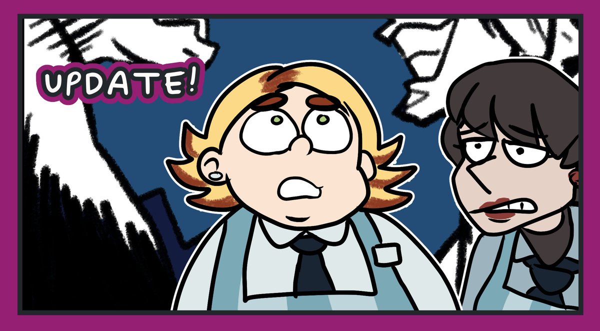 Necrobatty's tweet photo. Honestly not a Robot - updated!
https://t.co/oaTeuhD8ar

Follow the everyday trials of staff members working at Damnsons, a local premium supermarket.
Slice of Life/ Drama

More comics at https://t.co/uSjJpIfsMM - Also on https://t.co/s0IDYZJJR0
#spiderforest #webcomics https://t.co/vYcuELCHLM