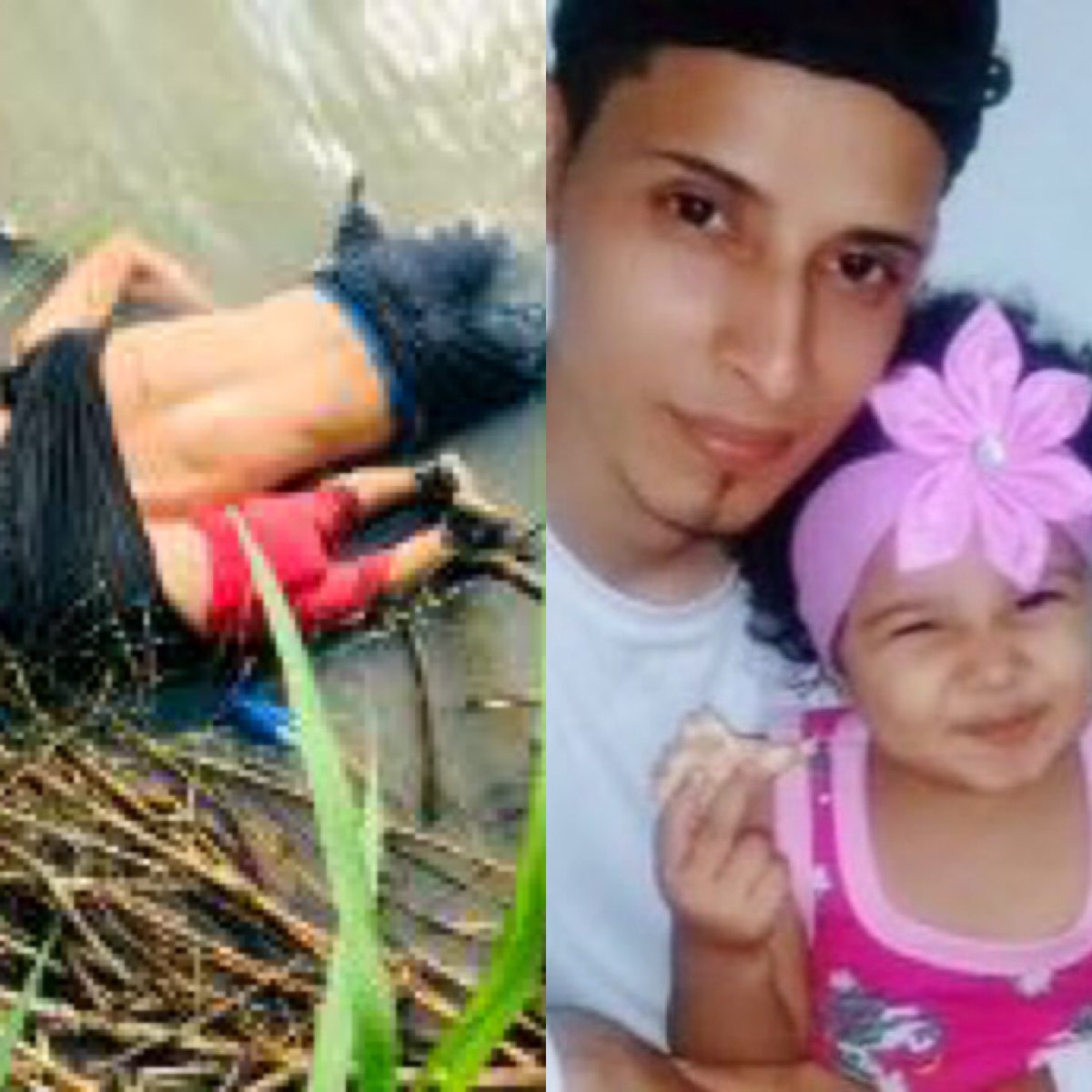 @atrupar This is Oscar Ramirez seeking a safer life for his little girl, Valeria. Drowned trying to swim across the river to a better world. “Stone Cold Dead”, Mr. DeSantis.