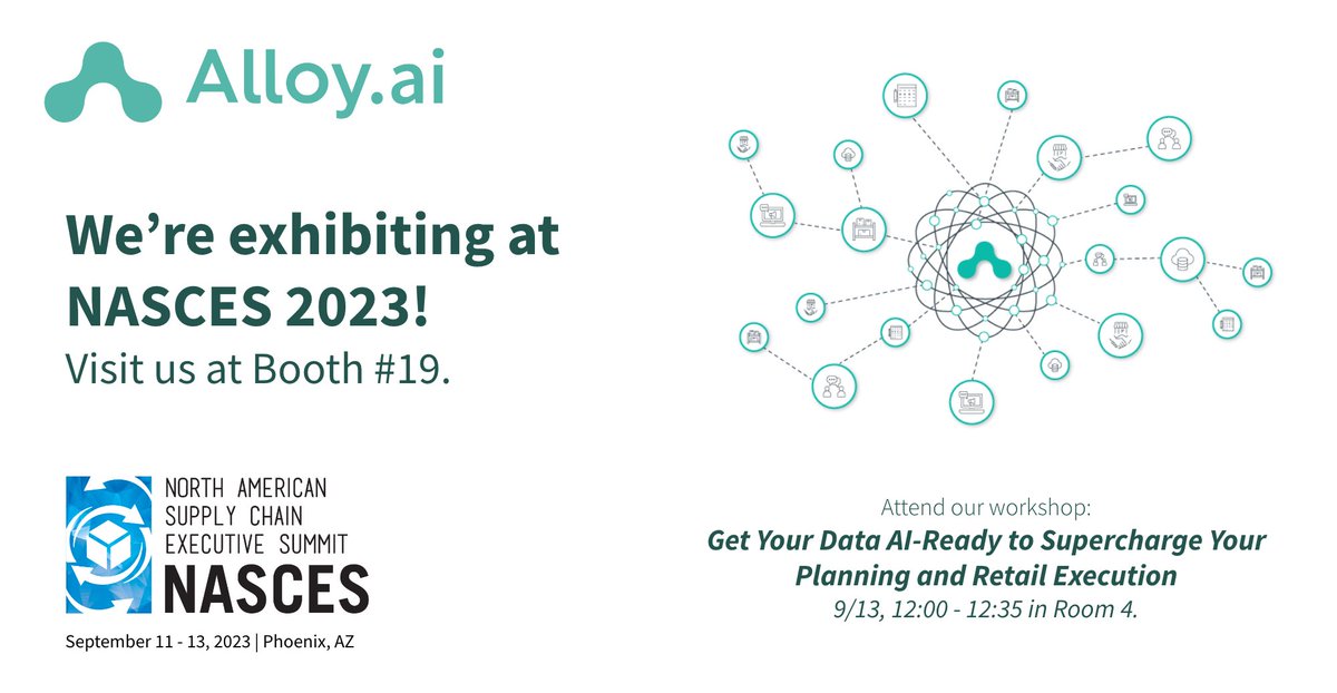 Are you going to be in Phoenix next week for #NASCES? Come visit us at Booth 19 and learn how consumer brands are using AI to drive more retail and ecommerce sales and avoiding inventory headaches.