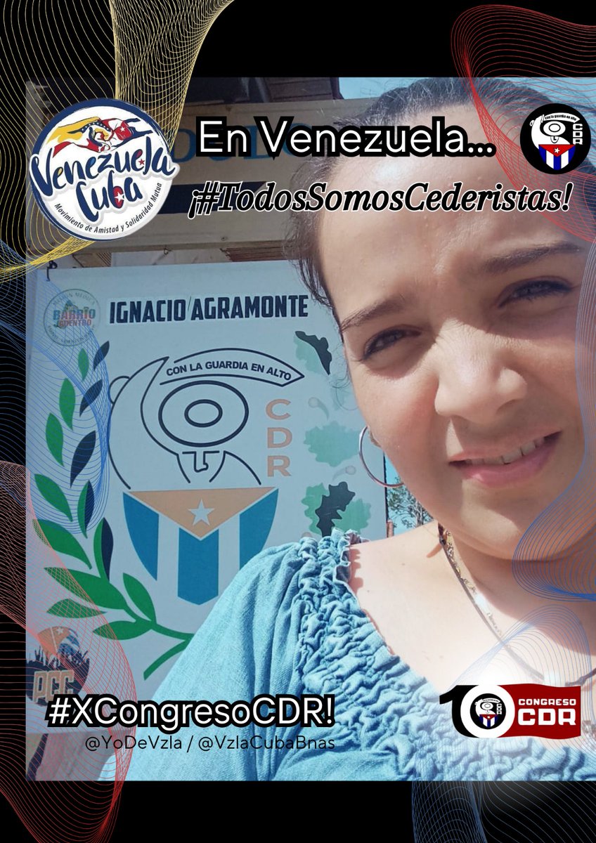 <a href="/GHNordelo5/">Gerardo Hdez. Nordelo</a> <a href="/cdr_cuba/">CDR de Cuba</a> En Barinas, Venezuela también #TodosSomosCederistas❗
Desde el Mov. De Solidaridad y Amistad mutua, junto al Convenio Integral 🇻🇪🇨🇺, nos activamos en el Marco del Aniv. de los CDR de Cuba.
Se vienen sorpresas! 
Rumbo al #XCongresoCDR. 
<a href="/GHNordelo5/">Gerardo Hdez. Nordelo</a> <a href="/cdr_cuba/">CDR de Cuba</a> <a href="/FidelidadACuba/">Con Cuba Fidelidad</a>