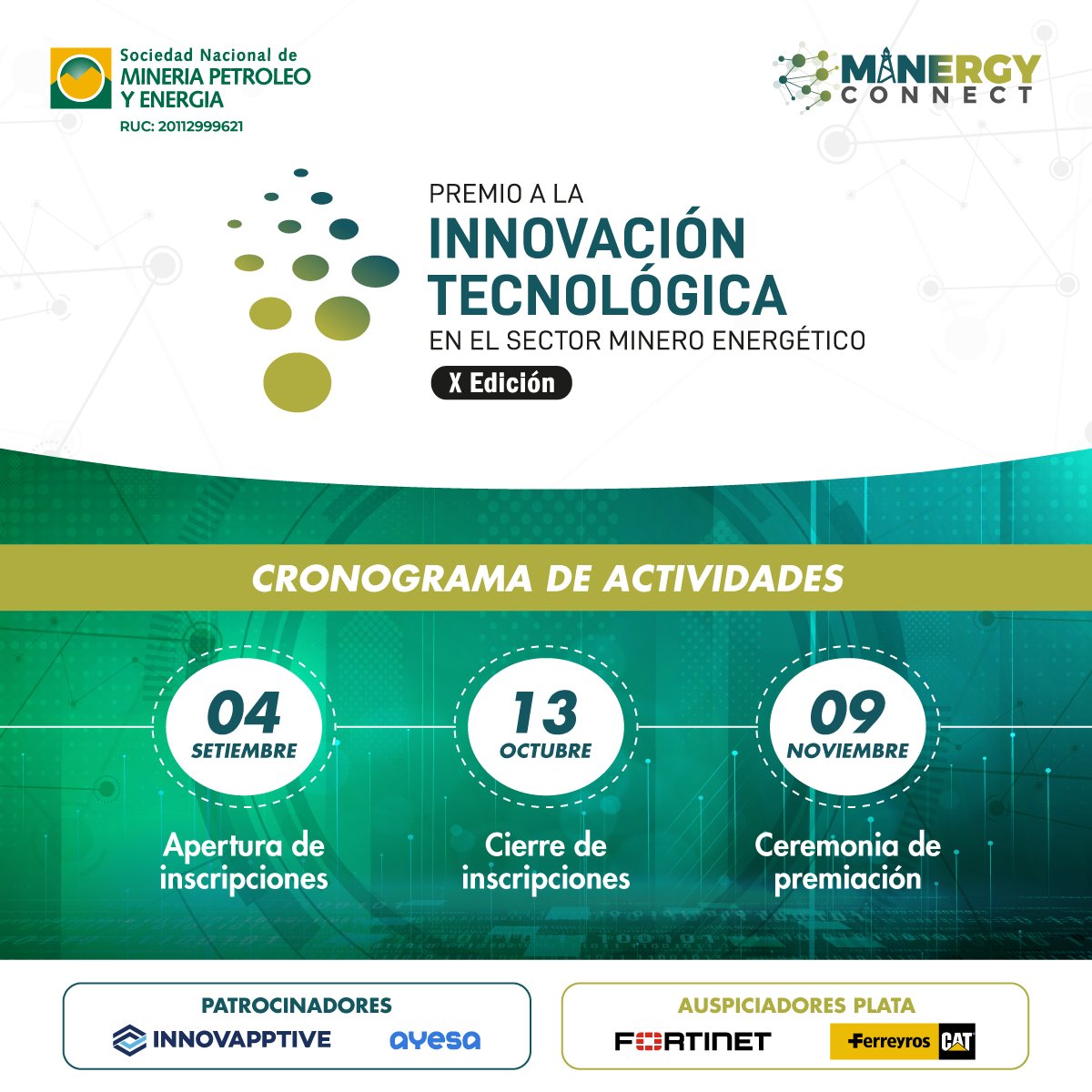 Minergy_Connect's tweet photo. 🏆 Premio a la Innovación Tecnológica 2023 | ¡Ampliamos las postulaciones!

Esta es tu oportunidad para visibilizar tu proyecto innovador en el sector minero energético.

📅 Inscripciones hasta el viernes 13 de octubre aquí: https://t.co/4b0iqNV49b https://t.co/trchGoH2fN