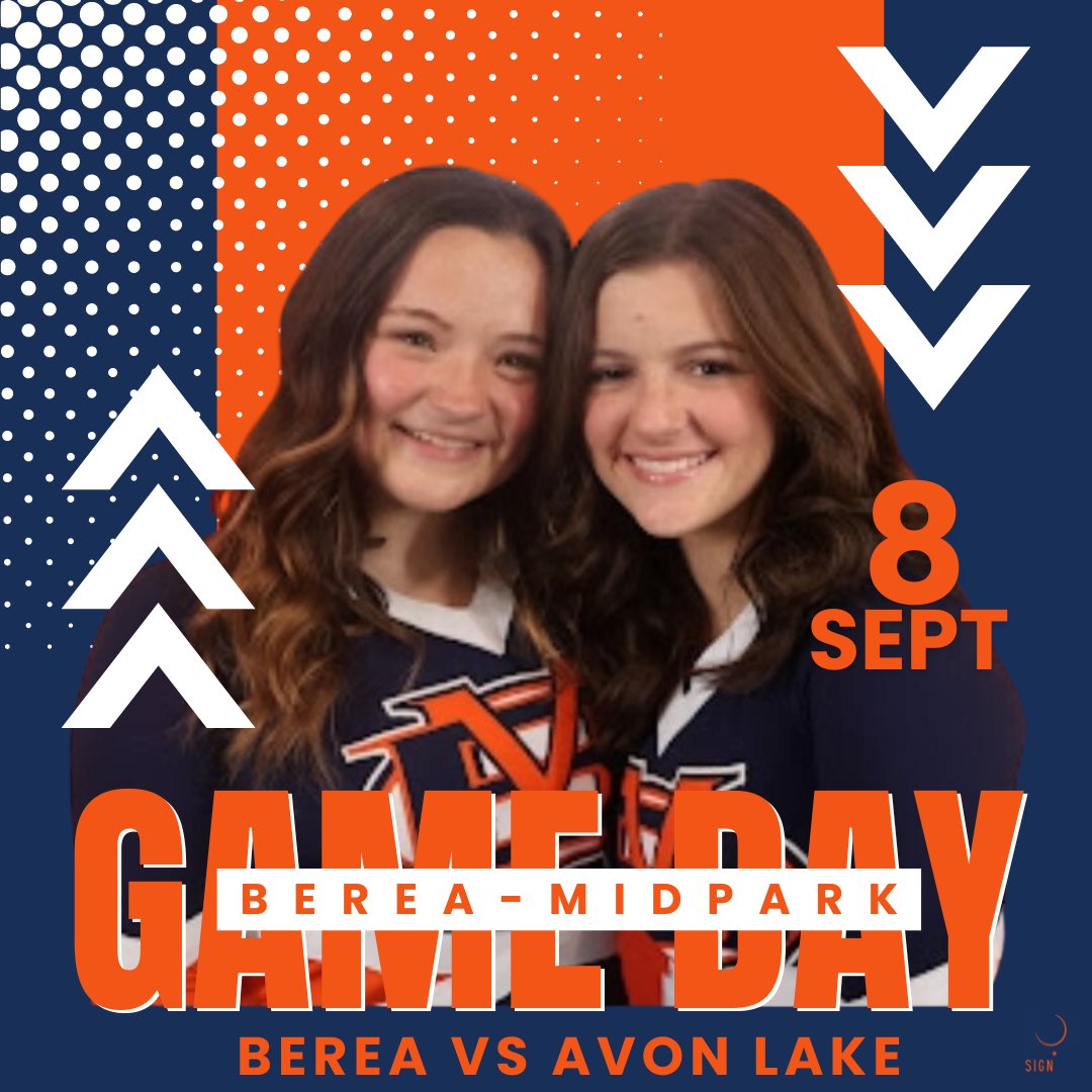Polaris Sign Pro at BMHS (@polarissignpro) on Twitter photo IT’S GAME DAY!! Come out and cheer on your TITANS!!
🆚 Avon Lake
🕕 7:00pm
📍Avon Lake
Content Creator 🧡 Shannon Haney
<a href="/AthleticsBMHS/">Berea-Midpark Titans</a> <a href="/BereaCSD/">Berea CSD</a> <a href="/polariscareer/">Polaris Career Center</a> <a href="/BMHSTitanCheer/">BMHS Cheerleading</a> <a href="/BCSDWheeler/">Mrs. Tracy Wheeler</a> IT’S GAME DAY!! Come out and cheer on your TITANS!!
🆚 Avon Lake
🕕 7:00pm
📍Avon Lake
Content Creator 🧡 Shannon Haney
<a href="/AthleticsBMHS/">Berea-Midpark Titans</a> <a href="/BereaCSD/">Berea CSD</a> <a href="/polariscareer/">Polaris Career Center</a> <a href="/BMHSTitanCheer/">BMHS Cheerleading</a> <a href="/BCSDWheeler/">Mrs. Tracy Wheeler</a>
