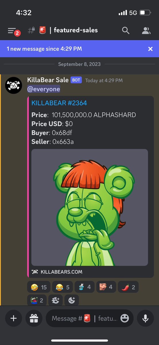 Web3lfgg's tweet photo. Someone just purchased rare KBs from the MP. 

Time for a @killabearsnft restock 👀 https://t.co/fK30i9Camx