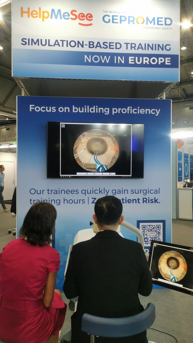 HelpMeSee's tweet image. What can you expect from this year&apos;s #ESCRS2023? @HelpMeSee and @GEPROMED are here at Stand C221 to demo the HelpMeSee Eye Surgery Simulator.

Don’t miss your opportunity to experience the feeling of live surgery with our innovative technology.

#simulationbasedtraining