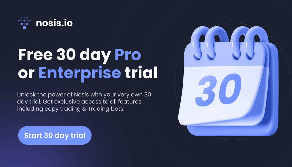 Curious about hands-free trading❓ Take #Nosis trading bots🤖 for a spin during your exclusive 30-day trial : sign-up.nosis.io/nosis-fund-pla…  

#Tradingbot #Copytrading #AI #Investment
