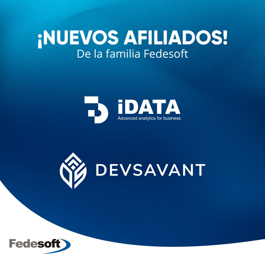 FedesoftCol's tweet image. ¡La familia Fedesoft continúa creciendo! 🫶🏻
Con profundo orgullo le damos la bienvenida a tres compañías maravillosas con las que desde ahora trabajermos de la mano para seguir construyendo una #ColombiaOrigenDeSoftware🇨🇴🚀
@iDATA_co 
#DEVSAVANT