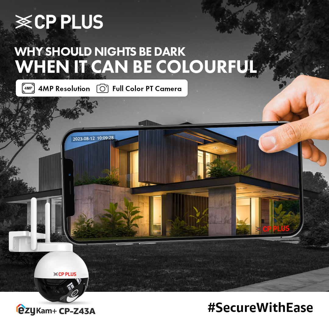 cpplusglobal's tweet image. Our EzyKam+ CP-Z43A outdoor wifi camera allows you to see the perimeter of your house in full color mode. Now, make your nights more carefree with CP Plus. 😴
#SecureWithEase #CPPlus #SmartSecuritySolutions #SmartHomeSecurity
