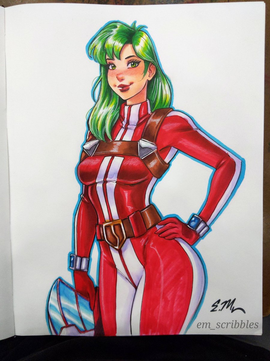 Commission of Miriya Sterling from Robotech done at #baltimorecomiccon. I'm at table B25 if you're here. :)