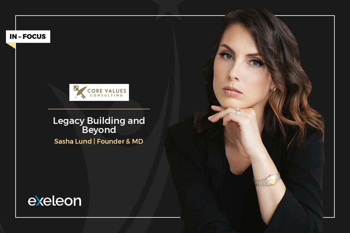 Embarking on a journey driven by a profound dedication to legacy building, #SashaLund of #CoreValuesConsulting has emerged as a prominent figure in the realm of family business and business family advice.

tinyurl.com/3cjk2ayv

#exclusiveinterview