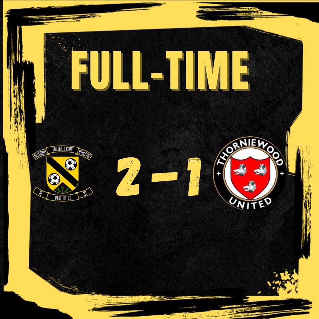 🟡⚫️Full time Bellshill Athletic 2 vs 1 Thorniewood ⚫️🟡

This result see’s us finish joint 2nd in which was a very tough group.

🟡⚫️This gives something to build on ahead of the league campaign next week⚫️🟡

🟡⚫️MOTM - Pat Paton⚫️🟡