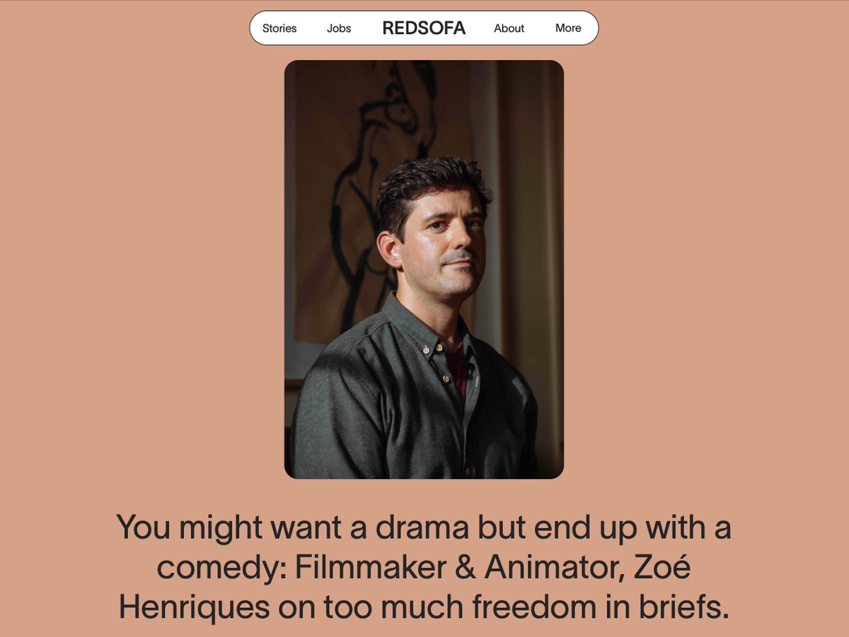 motionztv's tweet photo. “You might want a drama but end up with a comedy:” https://t.co/vwwO0E3LGQ @Zoe_stories  interview about creativity and client briefs. @REDSOFA_GROUP https://t.co/kF2uTR2fV8