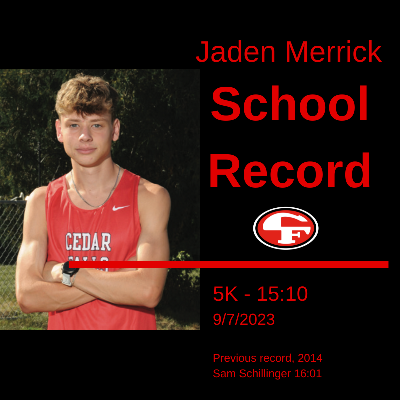CF_Booster's tweet photo. 🏆 SCHOOL RECORD ALERT!! 🏆

Congrats Jaden Merrick! #tigerpride https://t.co/epI2rwPk6Z