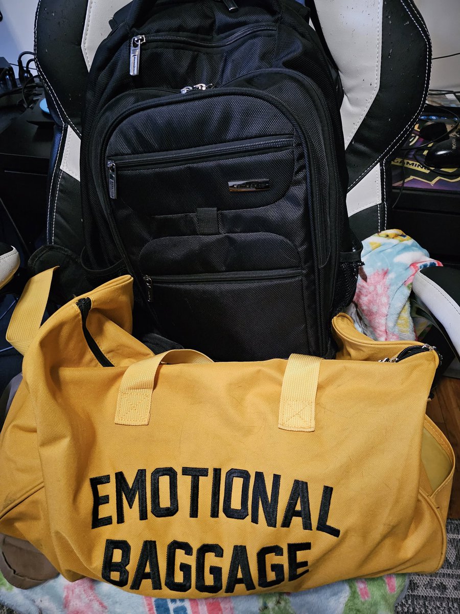 Packed and about to head out for Pittsburgh! I never go anywhere without my #emotionalbaggage