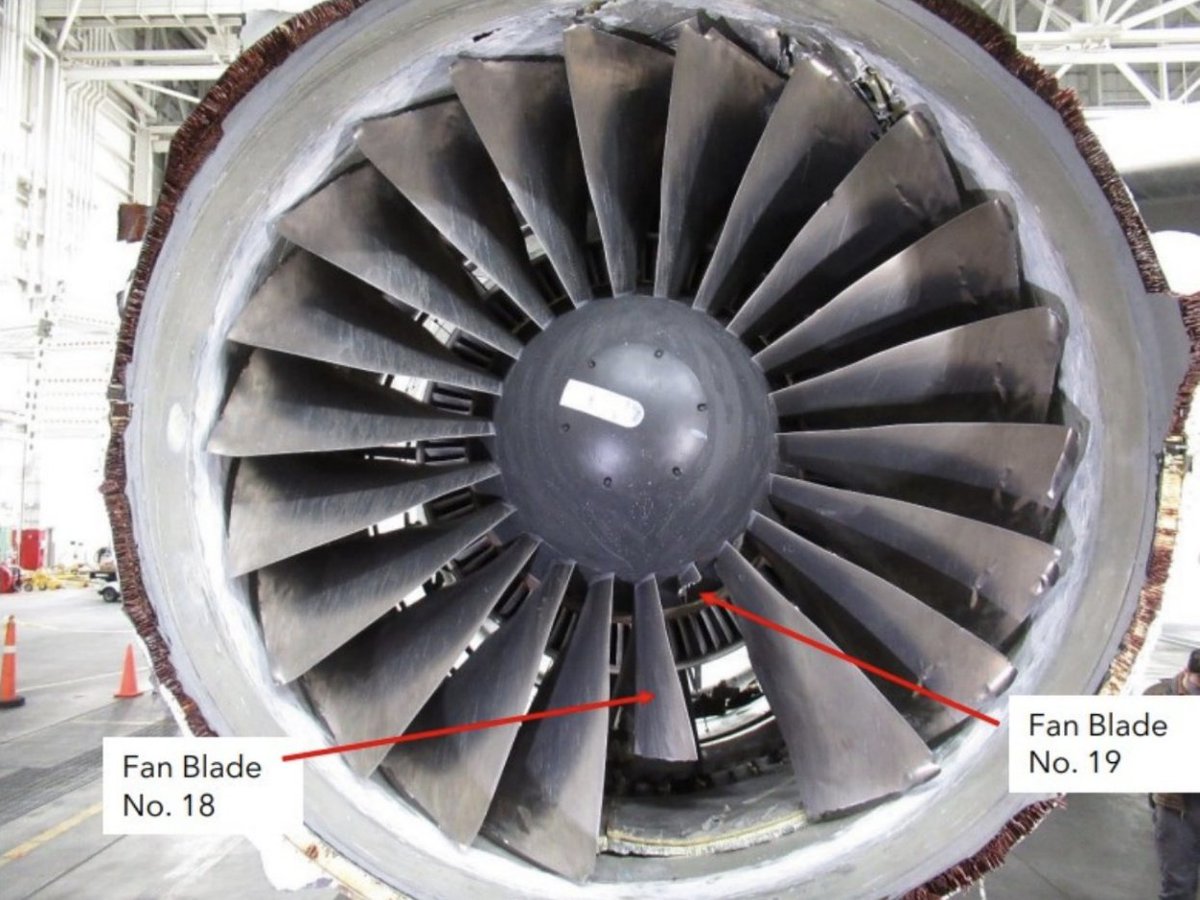 The NTSB has issued its final report on the fan blade separation in United flight UA328’s right PW4077 engine in February 2021. flightradar24.com/blog/united-ua…

The failure led to 777s PW4077 engines being grounded until inspections and necessary maintenance could be completed.