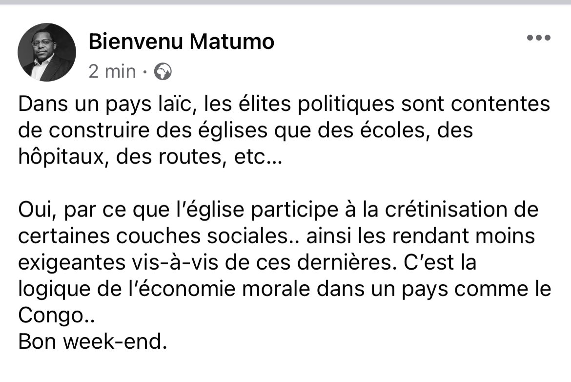 Bienvenu Matumo tweet media