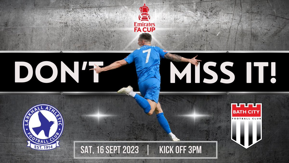 🏆 The hottest ticket in town! Selling FAST! 💨 You know what to do: larkhallathleticyouth.com/event-details/…

#Bath <a href="/swsportsnews/">South West Sports News</a> <a href="/EmiratesFACup/">Emirates FA Cup</a> <a href="/BathCity_FC/">Bath City FC</a> <a href="/NonLeaguePaper/">The Non-League Paper</a>