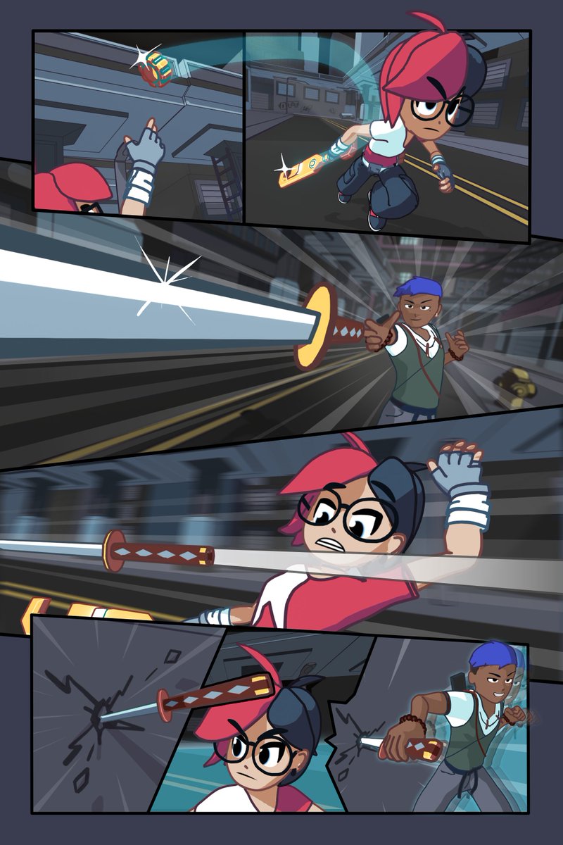 LucyLavend's tweet photo. Yoyo, I made a comic!
In it I fight @OttBrawl competitor Jin.
#comic #b3d #ottbrawl https://t.co/fNJjLPAEui