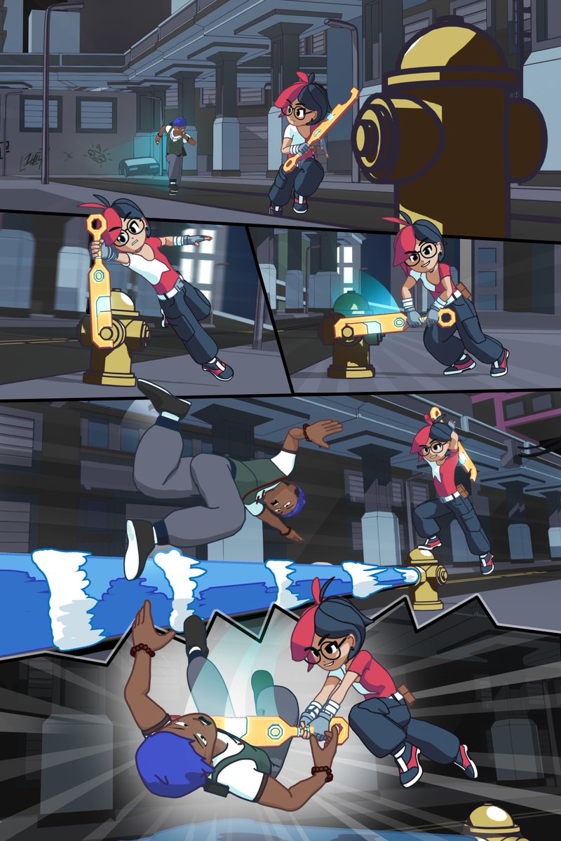 LucyLavend's tweet photo. Yoyo, I made a comic!
In it I fight @OttBrawl competitor Jin.
#comic #b3d #ottbrawl https://t.co/fNJjLPAEui