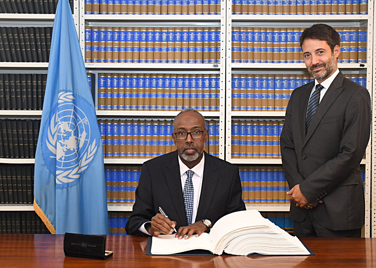 Exciting news! #Somalia 🇸🇴 has signed the #CTBT, bringing the total number of signatures to 187. When making the pledge at #SnT2023, Minister of Foreign Affairs <a href="/abshirhuruse/">Abshir Omar Jama (Huruse)</a> said: "We understand this is not just a symbolic gesture but a testament to our unwavering dedication to