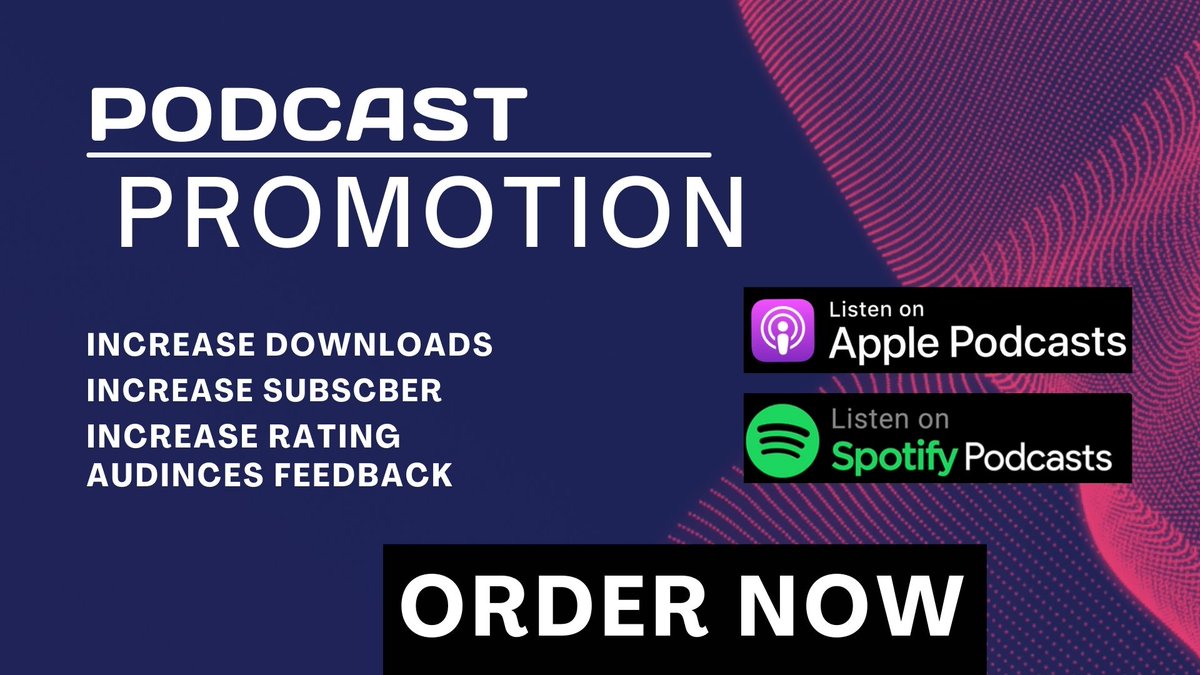 Promote your podcast worldwide!
#podcasts
#promotion
#podcaster
#spotify
#applepodcast
#Spotifypromotion
#podcastmarketing
#podcastads
My service URL at Upwork:upwork.com/freelancers/~0…
My service URL at fiverr:
fiverr.com/nasimasy?sourc…