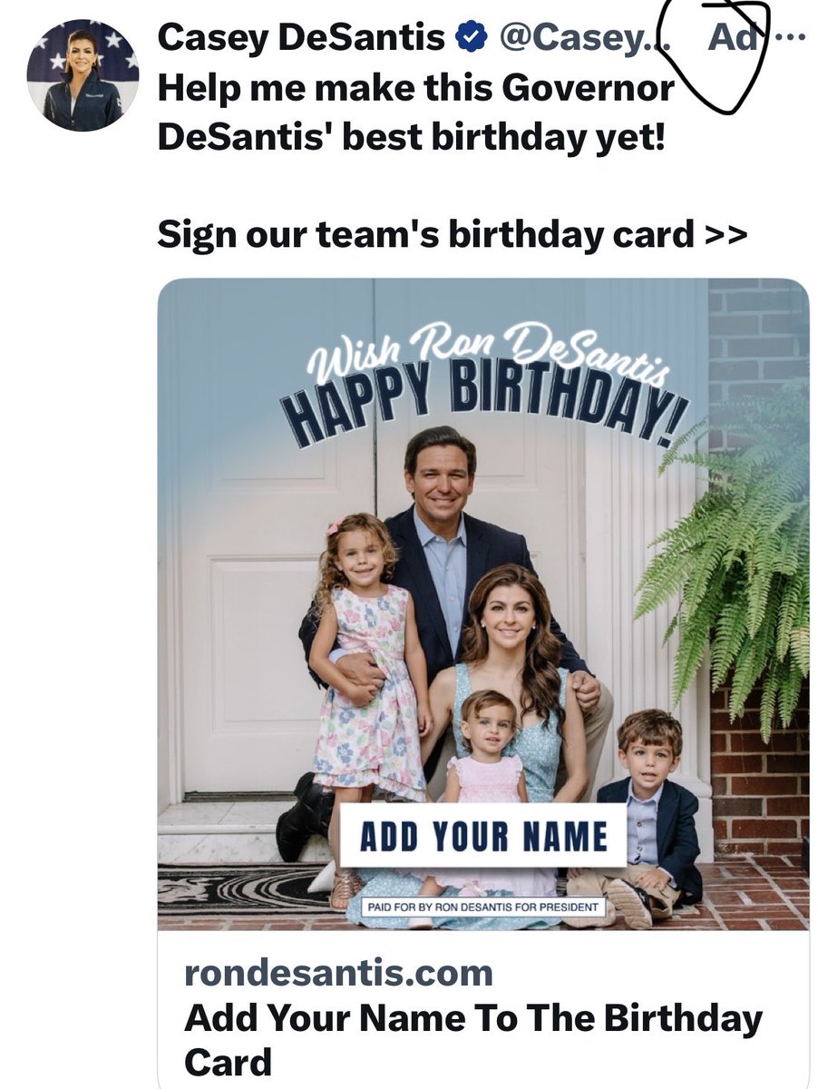 ArbiterofCool's tweet photo. Placing an *AD* to get people to sign a birthday card so that you can then bombard them w/ donation requests = pathetic desperation #RonDUH https://t.co/LCmSxEOkwU