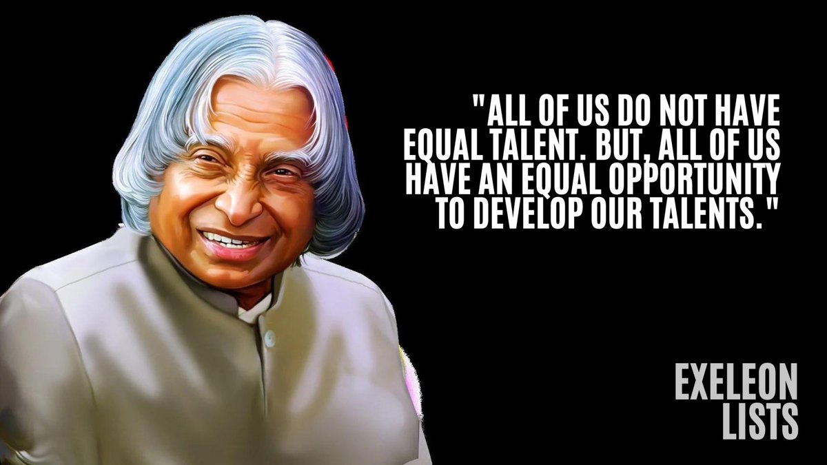 All of us do not have equal talent. But, all of us have an equal opportunity to develop our talent.
.
.
.
.
.
.
#inspirationbykalam #quotesoftheday #quotesaboutlife #quotesdaily #exeleonquotes