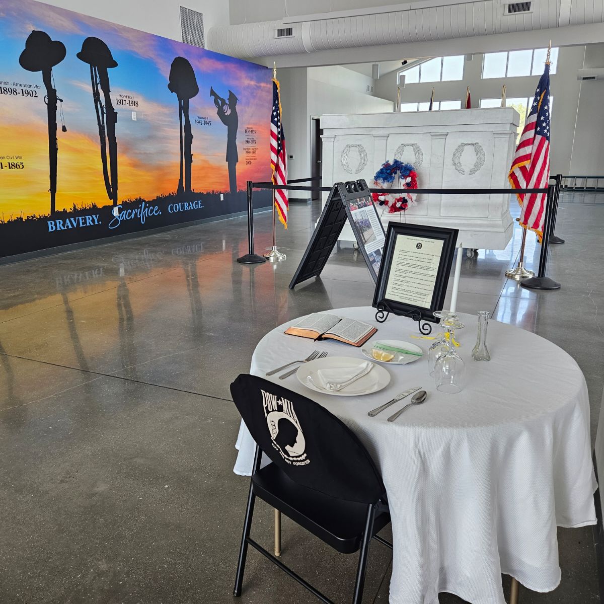 The temporary exhibit, Tomb of the Unknown Soldier, will be available at no cost to the public on the following dates/times:

Saturday, September 9th – noon – 8 pm
Sunday, September 10th – noon – 6 pm
Monday, September 11th – 4 – 9 pm