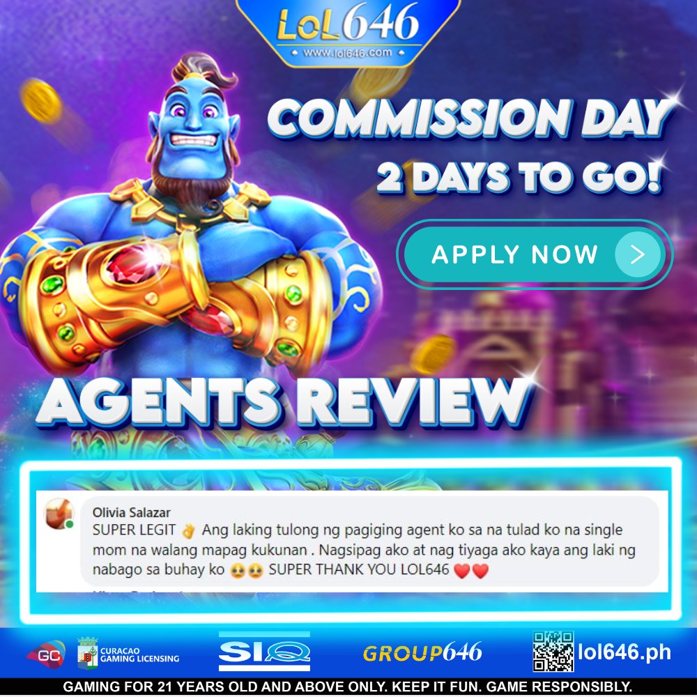 Lol646Partners's tweet image. 👀 AGENTS REVIEW 👀

📍We are so HAPPY to know that you are doing well. 😍

‼️ APPLY NOW ‼️

📥 REGISTER HERE:
➡️ bit.ly/3QrtW8Y

🪧  Follow our LOL646 Partners SNS:
➡️ bit.ly/3KwLTOQ

#LOL646 #moneypiece #earningonline #happyearnings #philippinecasino