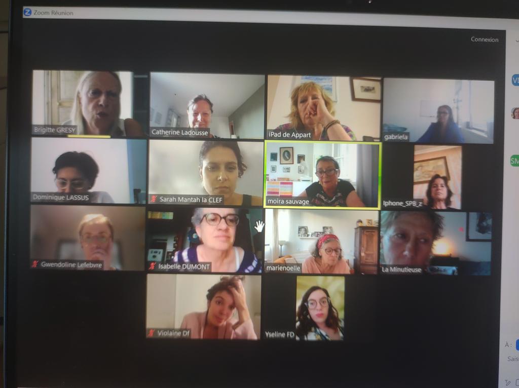 Plaisir de retrouver en visio les membres du collectif <a href="/CSexisme/">Collectif Ensemble Contre le Sexisme</a> avant de se retrouver en présentiel à la cité audacieuse de la <a href="/Fondationfemmes/">Fondation des Femmes</a> pour préparer la #journeenationalecontrelesexisme décrétée officielle par <a href="/EmmanuelMacron/">Emmanuel Macron</a> : RDV 25 JANVIER 2024 !