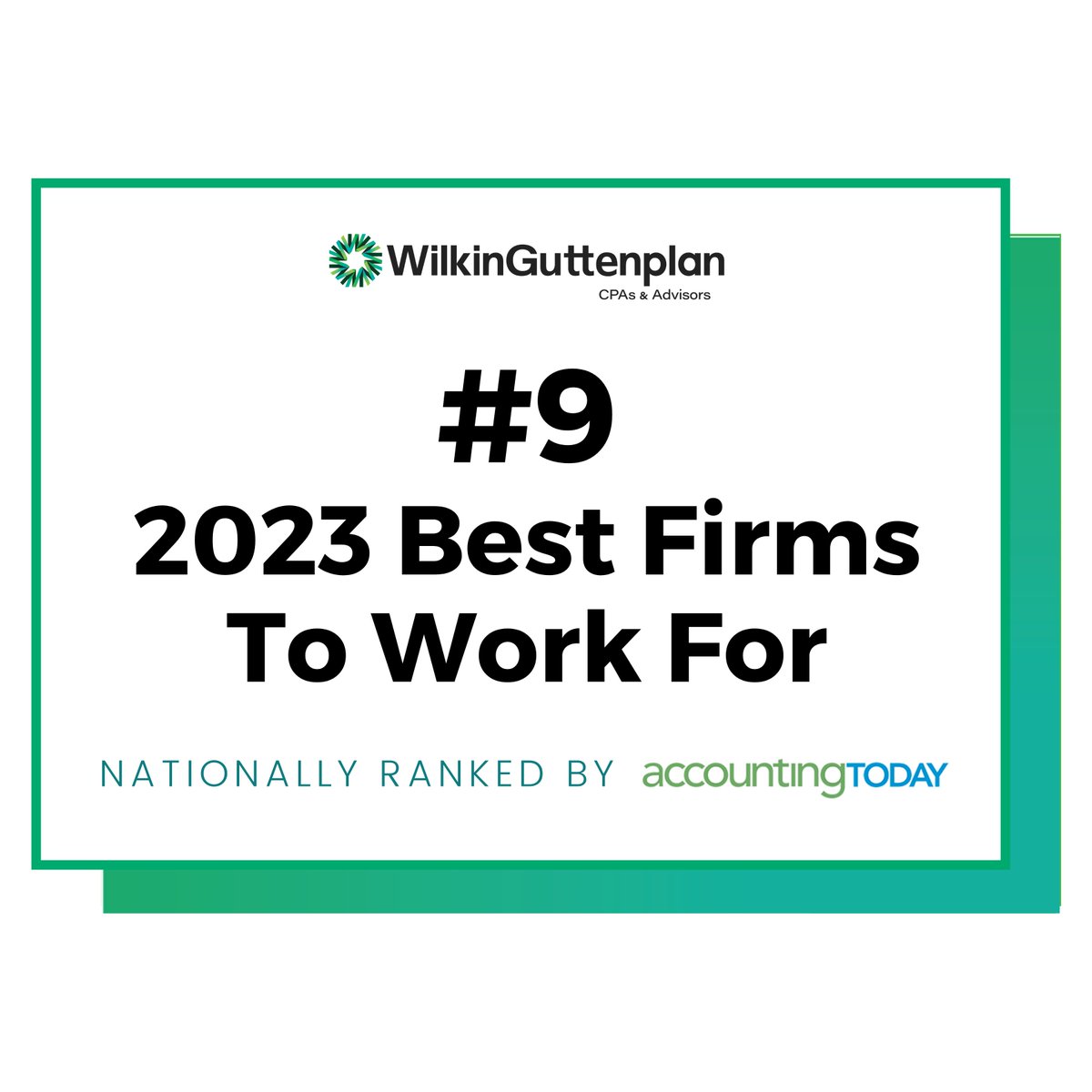 We are thrilled and honored to announce that we were ranked #9 nationally by Accounting Today as a 2023 Best Firm to Work For. Thank you to our amazing staff and leadership for being an integral part of our success! Read the full article here: hubs.li/Q021GCm10