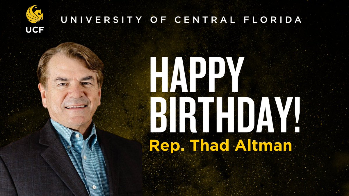 Happy Birthday <a href="/RepThadAltman/">Thad Altman</a>!  SpaceU thanks you for all your contributions to Central Florida and beyond🚀💫