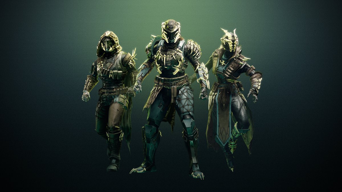 DestinyTheGame's tweet image. New ritual armor sets have arrived, Guardians.

🏹 Hinterland
👊 Biosphere Explorer
🧙‍♂️ Ossuary

Now earnable through Strikes, Crucible, and Gambit.

Learn more in the latest TWID: bung.ie/460VXc7