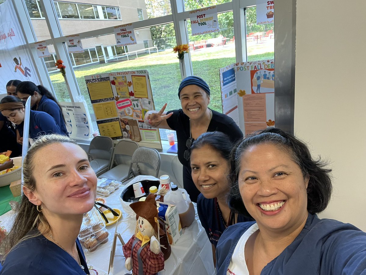 2 Field East team members making  a Pledge to keep the Allen Hosp falls free!!