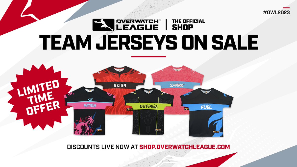 Gotta look fresh for #OWLGrandFinals 😎 Expand your jersey collection and grab your fave #OWL2023 team jerseys on sale for a limited time! 👕 shop.overwatchleague.com