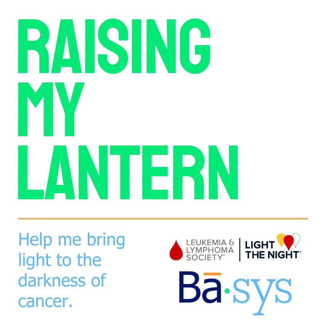 We are raising our lanterns to #CancelBloodCancer! This fall, Basys is teaming up with <a href="/LLSusa/">伊藤佑愛</a> at our local Light The Night walk to raise awareness and critical funds for blood cancer research and support patients. pages.lls.org/ltn/mid/KSCity…

#LightTheNight