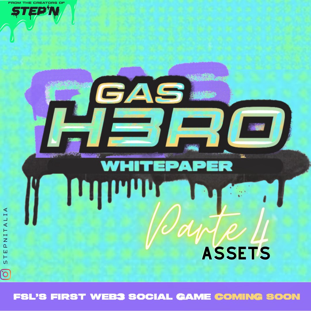 #GasHero Whitepaper parte 4⚡️🧵 -Assets- risorse del gioco.
🛡️Frammenti di eroi: crea un eroe(5% di prob. di rarità in più)
🔫 Frammenti di armi: ottieni un'arma(5% di prob. di rarità in più)
🐾 Frammenti di animali domestici:acquisisci un animale domestico di livello casuale.