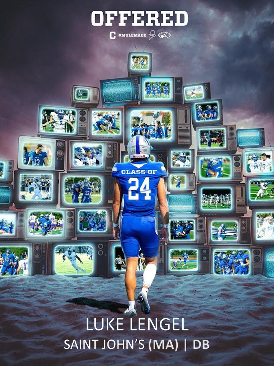 Luke Lengel (@lengelluke) on Twitter photo After speaking with <a href="/Coach_JWalsh/">Jimmy Walsh</a>, I am happy to share that I have been offered by <a href="/Colby_Football/">Colby Football</a>!
#mulemade After speaking with <a href="/Coach_JWalsh/">Jimmy Walsh</a>, I am happy to share that I have been offered by <a href="/Colby_Football/">Colby Football</a>!
#mulemade