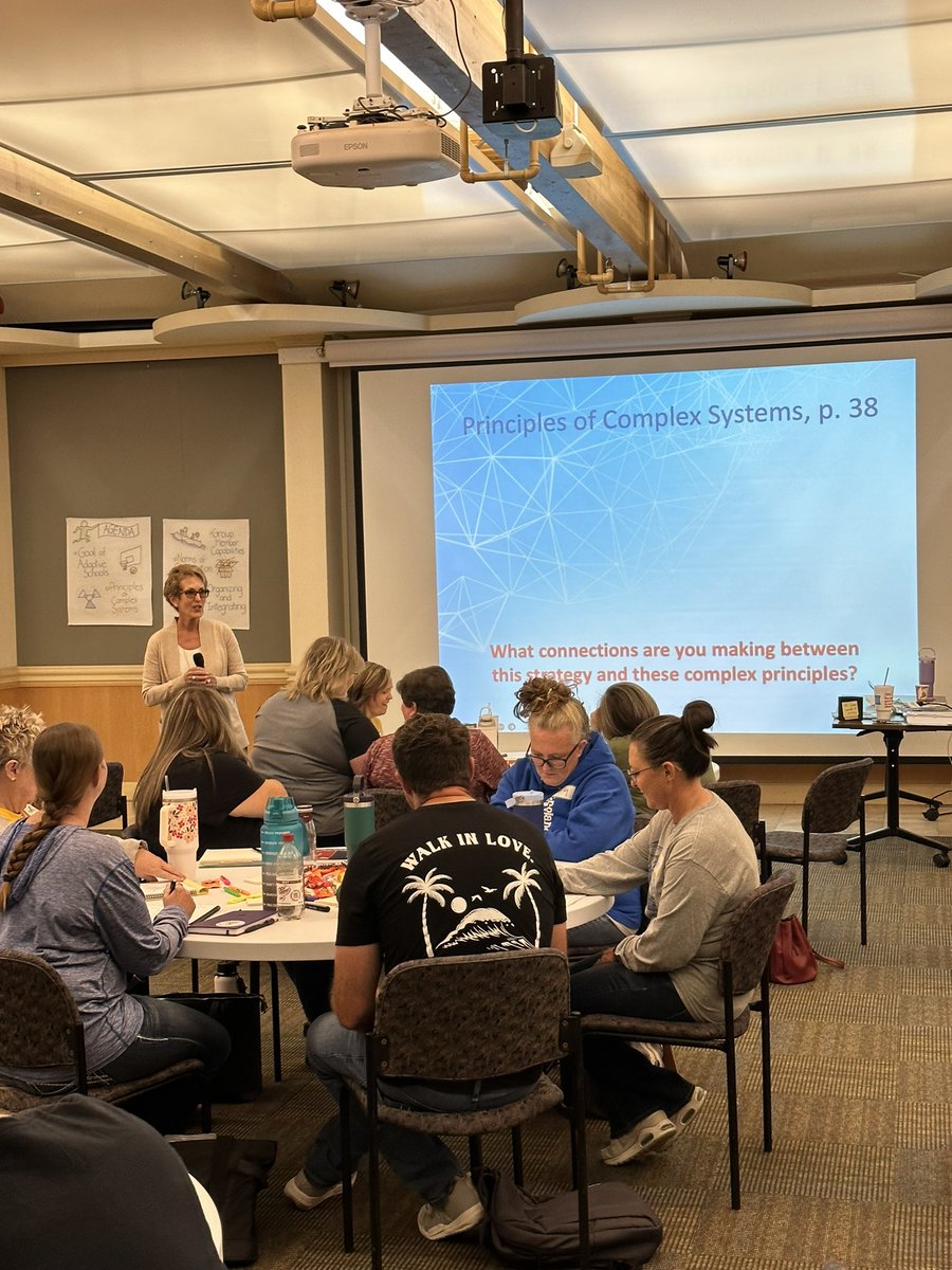 Understanding complex systems with <a href="/DrKellyFromKS/">Dr. Kelly Gillespie</a> through <a href="/AdaptiveSchools/">Adaptive Schools</a> with the Triangle Strategy. <a href="/Swayne_LeadUp/">Shelly Swayne</a>