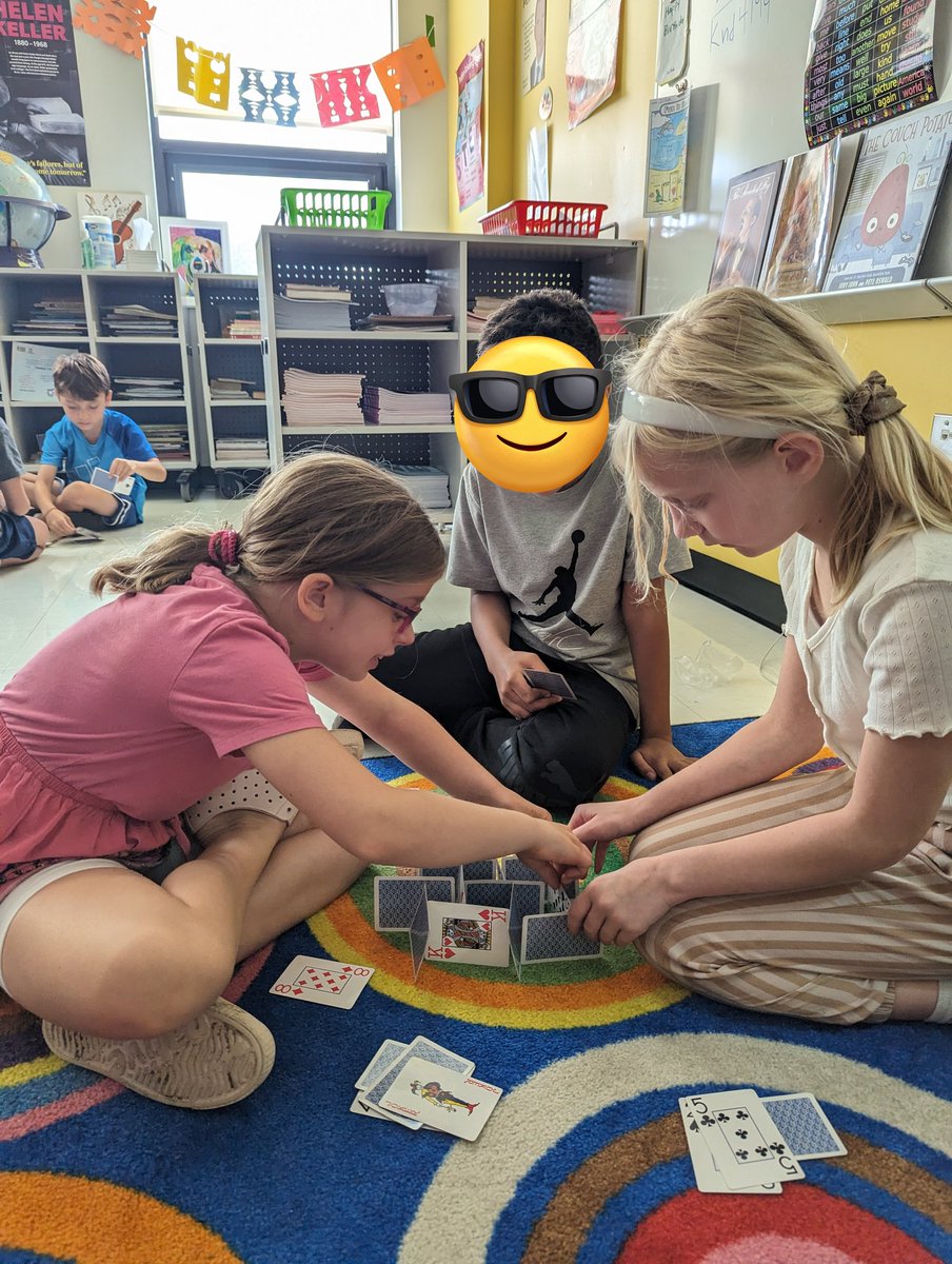 Here are some highlights from our first STEM challenge of the year! Students had 15 minutes to strategize and experiment on how to build the tallest card tower in the class! ♠️♥️♣️♦️