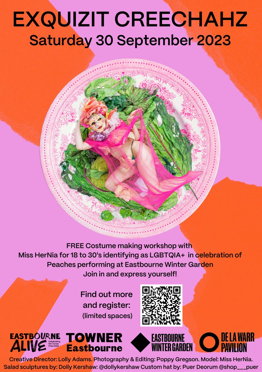 This is going to be EXQUIZIT!  Find out more &amp; register here: townereastbourne.org.uk/whats-on/eastb…

#peaches #teachesofpeaches #eastbourne #wintergarden #delawarrpavilion #EastbourneALIVE #townereastbourne #turnerprize2023 #misshernia #lgbtqia #queerexpression #costumedesign