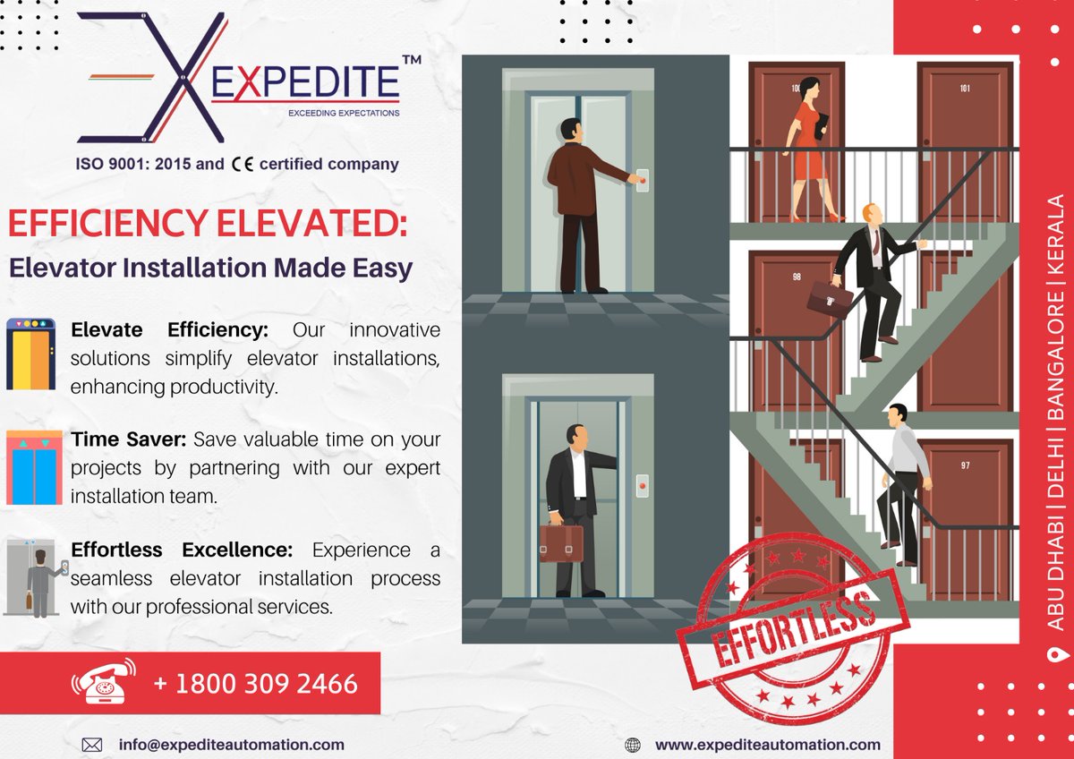 Taking Elevator Installations to New Heights! 🏢🔝 Elevate your projects with us. 🛠️
Effortless Excellence: Experience a seamless elevator installation process with our professional services.

#ElevatorInstallation #EfficiencyMatters #ElevatorExperts #constructiongoals