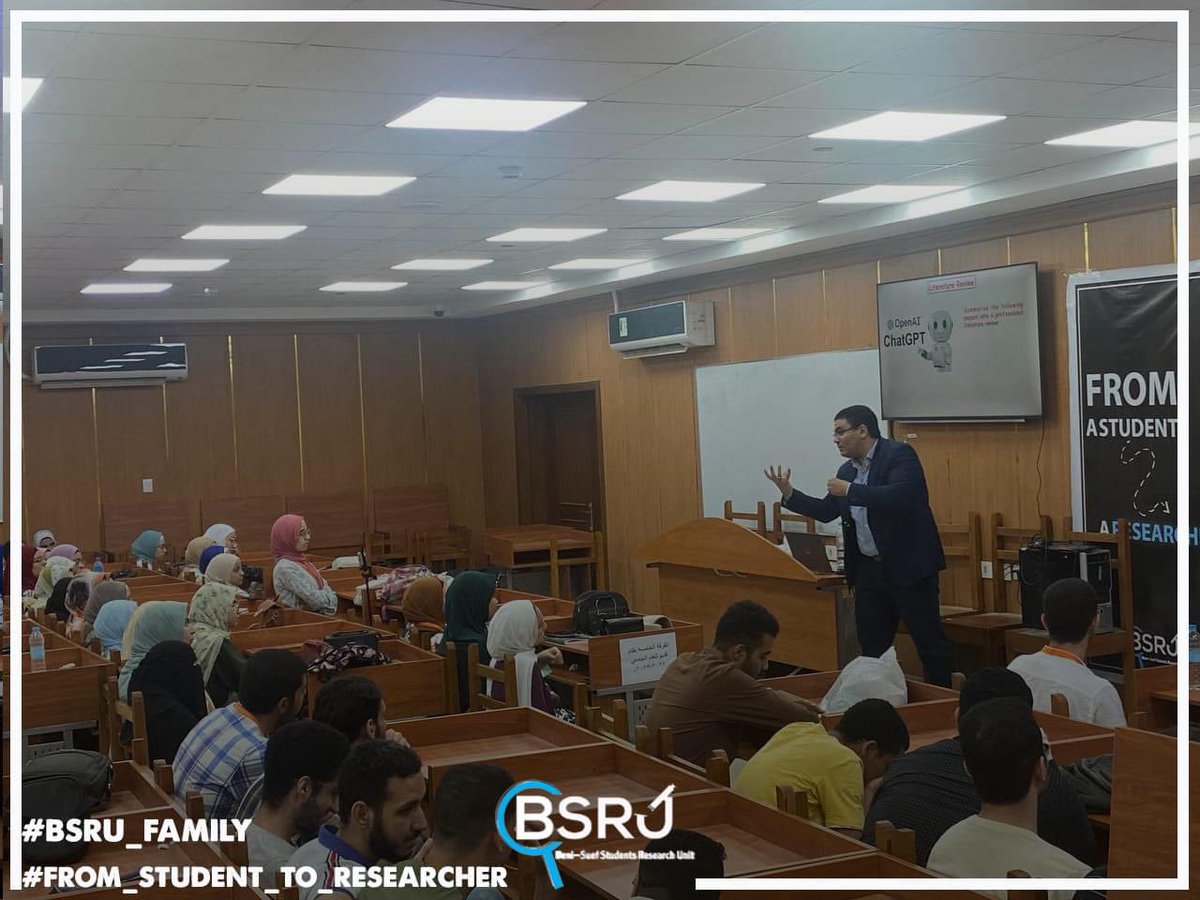 Welcome in BSRU 🥰
فعاليات اليوم السابع من الكورس 🤍🤩
خلاص وصلنا معاكم لآخر الطريق 🥹♥️
نتمنى تكونوا قضيتوا يوم جميل وممتع معانا واستفدتوا من خبرة دكتورنا الكبير دكتور أحمد سيد👏🏻♥️

#BSRU_Family
#From_student_to_researcher