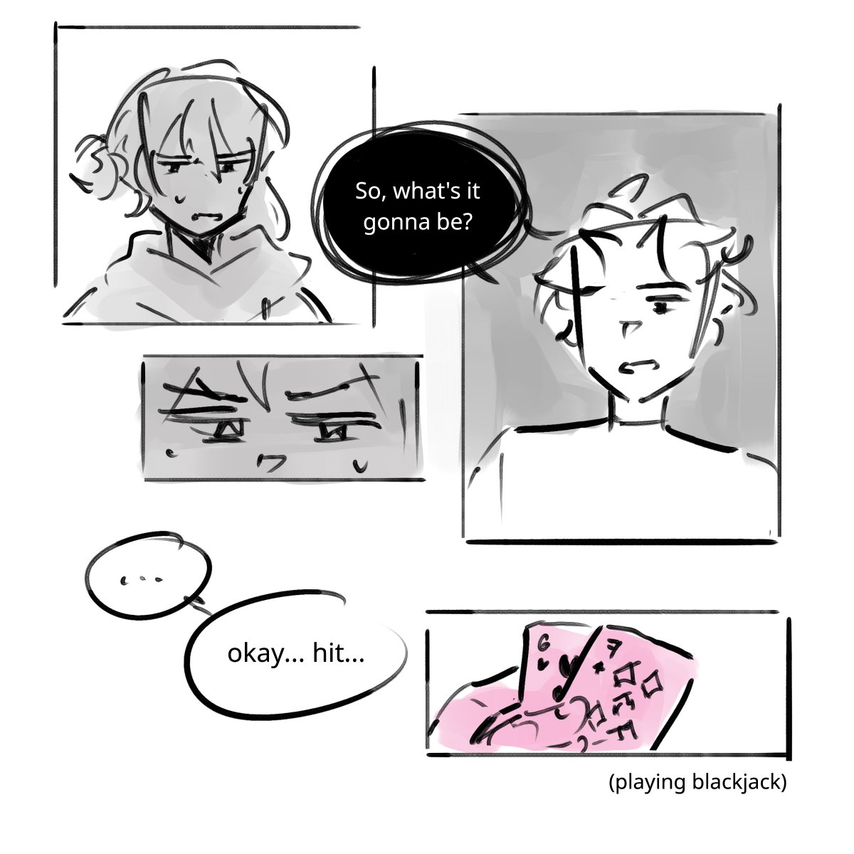 yhksweep's tweet photo. last day for #yhkweek woooo!!!! so conflicted over the math thing. maybe this is actually ooc https://t.co/NNpi5eQfOS