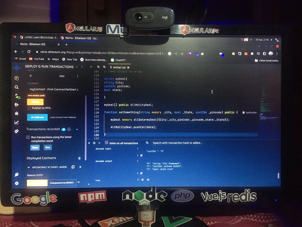neerajnath155's tweet image. Hello  Devs👨‍💻👩‍💻 As a today i should  be explore in #solidity like #Struct and #Array 
In array:
1-Fixed array[]🤚
2-Dynamic array[] 💢

Happy coding  Devs👩‍💻👨‍💻

#web3
#blockchain
#buildinpublic
#opensource