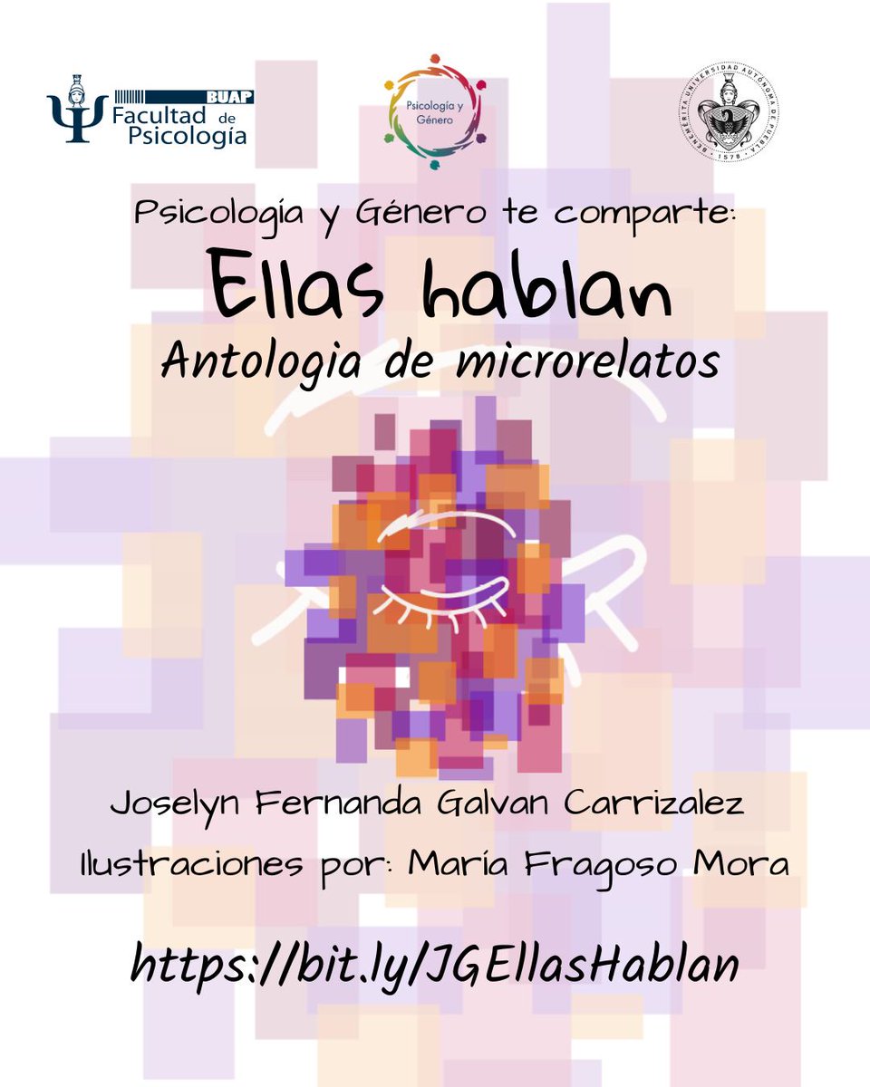 SomosPsicGenero's tweet photo. 📷 Aquí te dejamos la antologia de microreltatos: Ellas hablan de Joselyn Galván, una compilacion de relatos cortos sobre la violencia cotidiana que nos atraviesa como mujeres en México: https://t.co/xL7oVni25U

#ellashablan #violenciadegénero #SomosPyG https://t.co/8u29TrWeo1