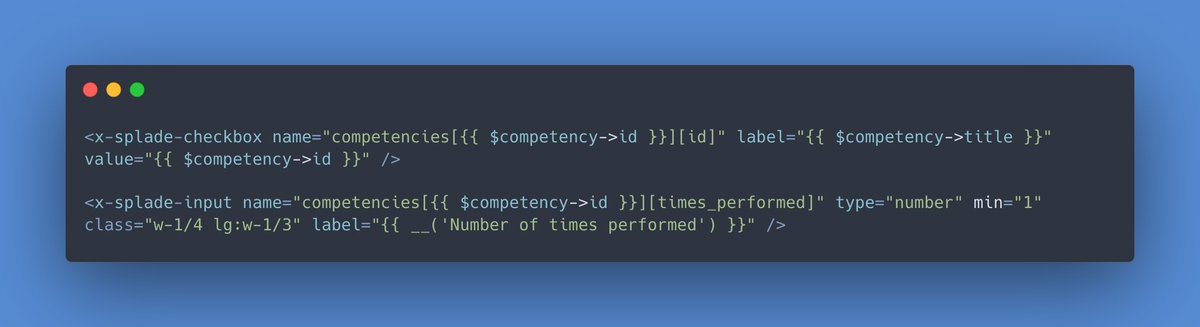 tompiraino's tweet photo. @pascalbaljet Is there a way to get nested arrays to work in the Spade form components?  This gives me an error (Uncaught TypeError: Cannot read properties of undefined (reading 'id’)),  and the page doesn’t load.  Any help would be appreciated. https://t.co/AtDyjD3SiT