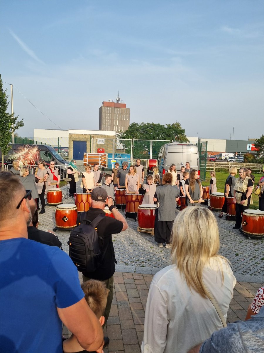The <a href="/HumberTaiko/">Humber Taiko</a> drummers are getting ready to perform. The sun is shining and the food and drink is flowing. Will you be joining for #grimfalfest?
