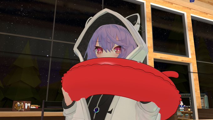 #おうつちのVRC日記
ミューティオさんにこんしゃまカフェ見せてもらった!
めちゃファミレス感ある～!
飲食イベントのノウハウがめちゃ詰まってた! 